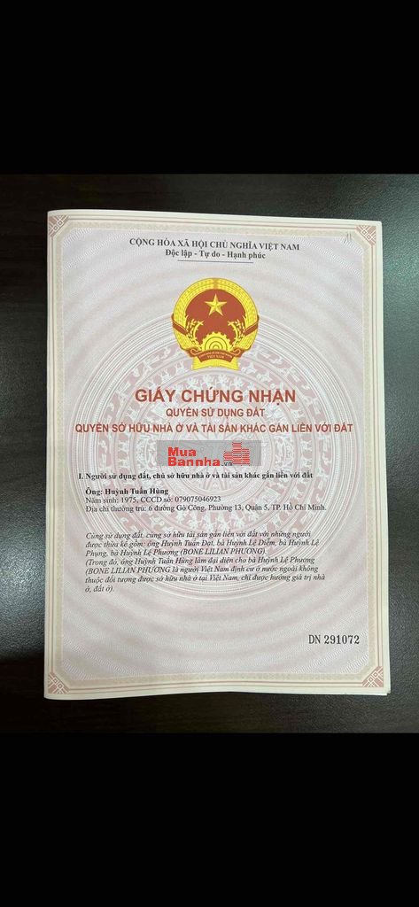 Bán nhà góc 2 mặt tiền võ văn kiệt và gò công q5