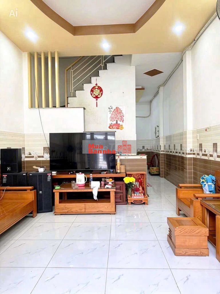 NHÀ 2 TẦNG MỚI ĐẸP, 4PN, HẺM NHỰA 5M THÔNG, 1 SẸC NGẮN TÂN XUÂN 1