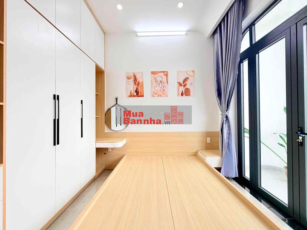 Nhà xây mới 4m x 23m 2 tầng có sân rộng 8m đường Hiệp Thành 17 Q12