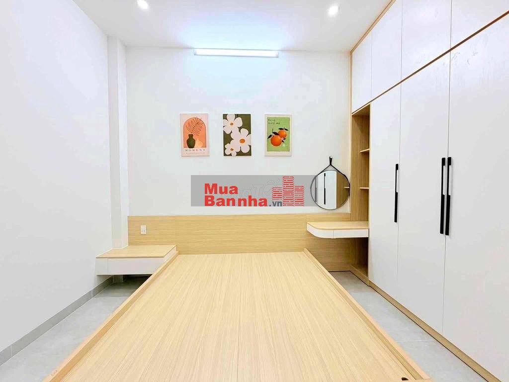 Nhà xây mới 4m x 23m 2 tầng có sân rộng 8m đường Hiệp Thành 17 Q12