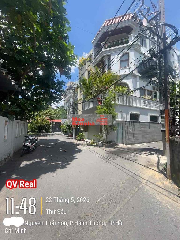 NHÀ MỚI LÔ GÓC 2 MẶT HXH THÔNG - GẦN MT NGUYỄN THÁI SƠN - 4x Tỷ