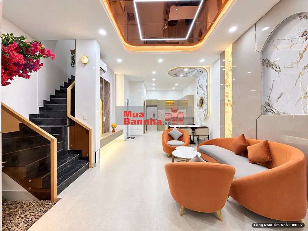 Nhà đẹp 3 tầng Nơ Trang Long Bình Thạnh 64m², nội thất mới