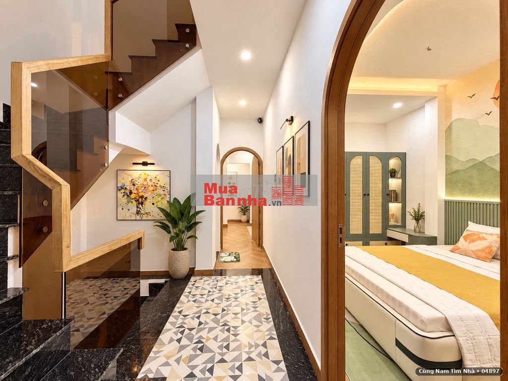 Nhà đẹp 3 tầng Nơ Trang Long Bình Thạnh 64m², nội thất mới