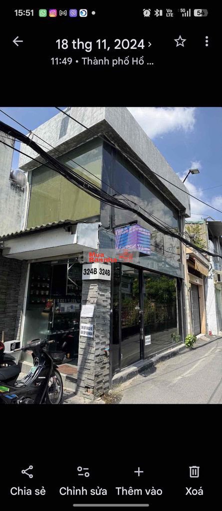Bán nhà Mặt tiền 324 Huỳnh văn bánh phú nhuận giá 2.6 Tỷ