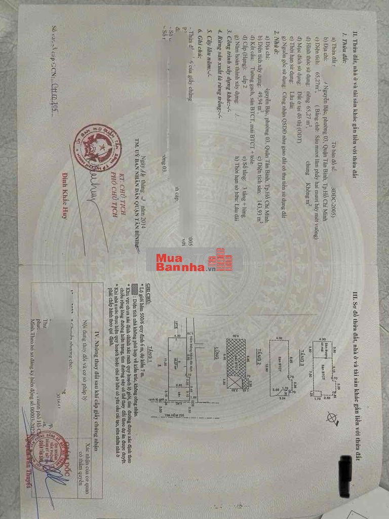 Bán nhà hẻm xe tải Nguyễn Bặc chợ Phạm Văn Hai