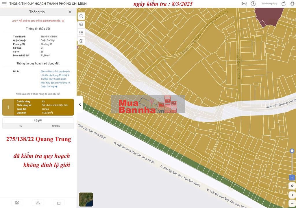 Bán nhà Quang Trung, P.10, ngang 5x15, giá 5.68 tỷ