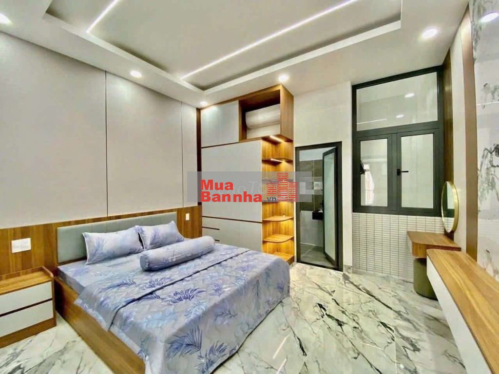 Nhà phố 4x14m 1lững 3 lầu đường 8m thông gần công viên Tân thới hiệp21